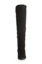 Black Elastic Tie Up Riding Knee High Boots, Image 6 of 6