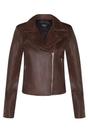 Brown Leather Brando Biker Jacket -Loughton, Image 1 of 4