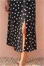 Black Polka Dot Sweetheart Neck Midi Dress, Image 4 of 4