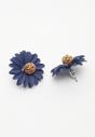 Blue Fuchsia Floral Studs, Image 3 of 5