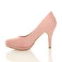 Light Pink Mid High Heel Court Shoes, Image 3 of 6