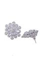 Silver Icy Blooming Stud Earrings, Image 3 of 5