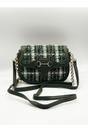 Green Knit Check Shoulder Bag, Image 3 of 6
