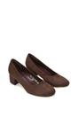 Brown 'Liberty' Low Block Heel Court Shoes, Image 6 of 6