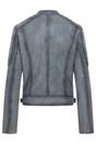 Grey Quilted Leather Biker Jacket-Horten, Image 4 of 6