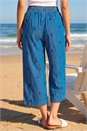 Denim Petite Embroidered Trousers, Image 3 of 4