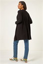 Black Longline Knit Cardigan, Image 3 of 5