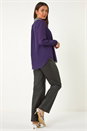 Purple Sequin Collared Shirt, Image 4 of 5