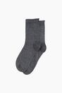 Charcoal Plain Combed Cotton Glitter Socks, Image 3 of 4