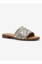 Octavia Geometric Woven Strap Sliders, Image 1 of 5