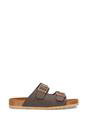 Brown XY LONDON Brown 'Star' Double Strap Buckle Up Summer Slip On Flat Sandals, Image 1 of 6