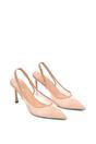 Beige 'Caroline' Pointed Toe Mesh Slingback Court Shoe Heels, Image 5 of 5