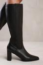 Black 'Ainsley' Block Heel Knee High Boots, Image 4 of 4