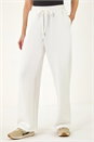 White Dusk Soft Wide Leg Stretch Trouser, Image 4 of 5