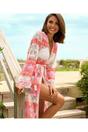 Coral Serenity - Kimono Beach Cover-up, Image 2 of 2