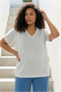 Ivory  Curve Sparkly Knit Top, Image 2 of 4