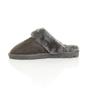 Grey AJVANI Grey Faux Fur Lined Slip On Memory Foam Mules Slippers, Image 2 of 5