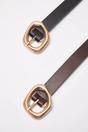 Multi Double Pack Asymmetric Buckle Slim Women’s Belt Set, Image 2 of 4