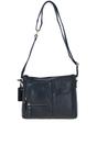 Navy Exquisite Real Leather Cross Body Bag, Image 2 of 5