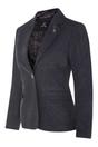 Navy Blue Infinity Leather Navy Blue Tweed 1920s Herringbone Navy Blazer, Image 3 of 6