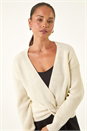 Ivory Petite Twist Front Knit Jumper, Image 1 of 5