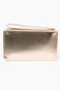Gold Metallic Passport Holder Clutch Wallet, Image 2 of 2