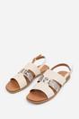 Cream 'Violet' Flat Sandals With Multi Strap, Image 3 of 5