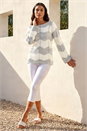 Ivory  Wave Chevron Knit Jumper , Image 2 of 4