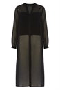 Black Longline Chiffon Blouse, Image 2 of 7