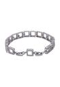 Silver Diva Hollow Square Chain Bracelet, Image 3 of 5
