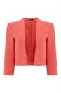 CORAL 3/4 Sleeve Crepe Cropped Jacket, Image 4 of 4