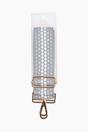 Grey Spotted Woven Wide Bag Strap, Image 3 of 3