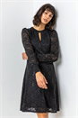 Black Lace Sparkle Swing Dress, Image 1 of 5