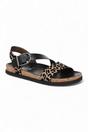 Brown Womens "Lance" Footbed Strappy Flat Sandals, Image 3 of 6