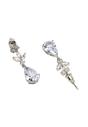 Silver Diva Collection Delicate Silver Raindrop Earrings, Image 3 of 5
