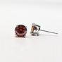 Silver Garnet Moissanite Crystal Sterling Silver Earrings, Image 2 of 2