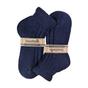 Navy 1 Pack Ladies Chunky Ribbed Low Cut Wool Blend Ankle Socks, Image 5 of 5
