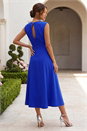 Royal Blue Fit & Flare Midi Dress, Image 2 of 4