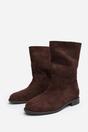 Dark Brown 'Monroe' Mid Calf Boots with Flat Sole, Image 3 of 5