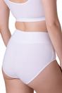 White 4 Pack Plain Hi Waisted Cotton Briefs, Image 4 of 5