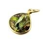 Gold Gold Vermeil Round Bezel Pendant August Birthstone Peridot, Image 1 of 1