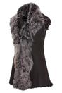 Black Toscana Shearling Sheep Leather Gilet, Image 2 of 6