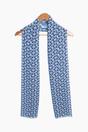 Blue Mosaic Floral Lightweight Scarf, Image 5 of 5