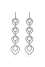 Silver Silver Colored Teardrop Dangle Earrings, Image 1 of 3