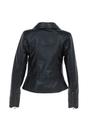 Black 'Eva' Leather Biker Style Jacket Women Coat, Image 4 of 5