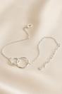 Silver Sterling Silver CZ Dainty Circles Bracelet, Image 1 of 3