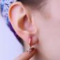 Silver Sterling Silver Rhombus Pave Spike Drop Earring, Image 2 of 2
