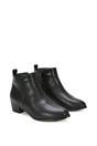 Black 'Melodie' Zip Up Cowboy Ankle Boots With Low Block Heel, Image 5 of 6