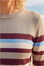 Wine Petite Stripe Jumper, Image 4 of 4