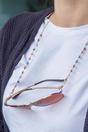 Silver 62 CM Colourful Turkish Evil Eye Protection Summer Reading Eyeglass Chain Lanyard, Image 2 of 2